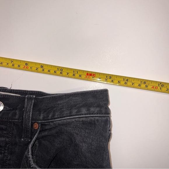 WeTheFree Black Frayed Denim Women Shorts,25 - Picture 7 of 9